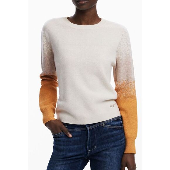 Desigual Beige Wool Women Women's Sweater - Picture 1 of 3